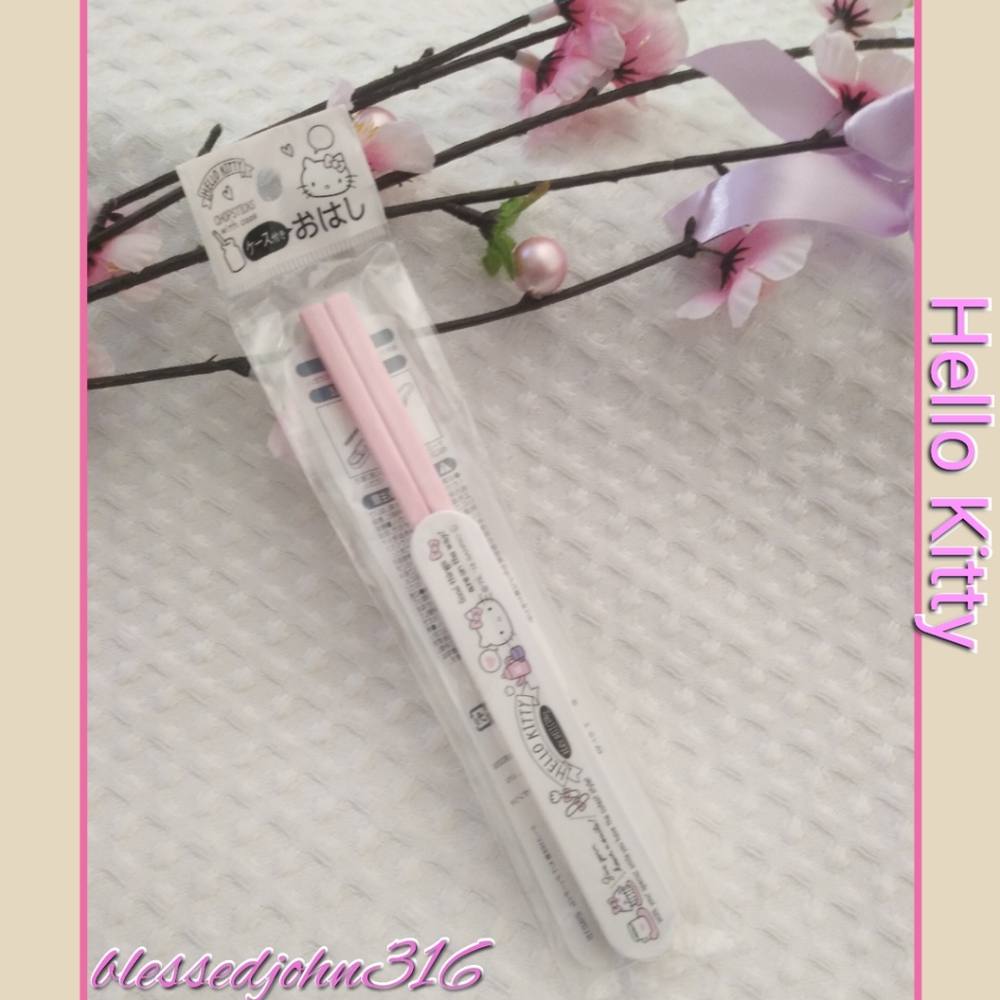 Hello Kitty Chopsticks with case New